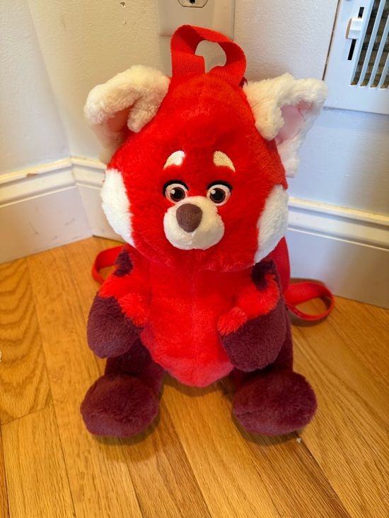 Disney Other - Turning Red Plush Panda Kids Backpack - Soft Animal Plush Bag